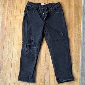 The dad high rise curve love distressed jeans
